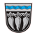 Wappen der Gemeinde Pfatter, 3 silberne Rüben mit silbernen Blättern